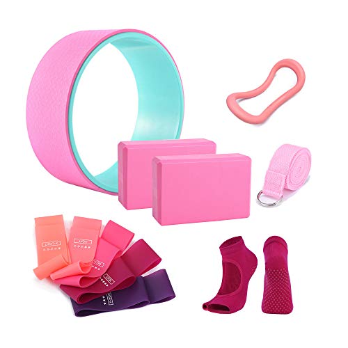 keefee 11 pcs Yoga Starter Sets,Yoga Accessories Kit for Beginners 1 keefee 11 pcs Yoga Starter Sets,Yoga Accessories Kit for Beginners