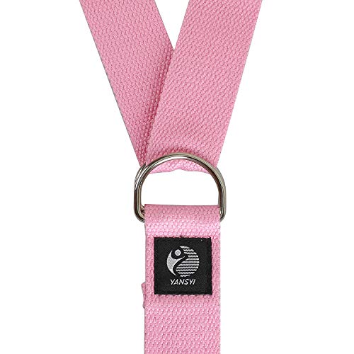 Yansyi Yoga Strap (8ft), Durable Polyester Cotton Exercise Straps