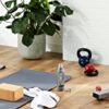 Gaiam Yoga Block + Yoga Strap Set, Grey
