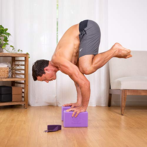 Yoga Set Kit 7-Piece 1 Yoga Mat, Yoga Mat Towel, 2 Yoga Blocks, Yoga Strap, Yoga Hand Towel, FREE Carry Case - Perfect Yoga Gift For Exercises Yogis and Seniors
