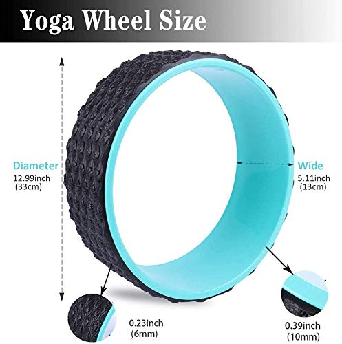 Mifly Non Slip Yoga Wheel Roller for Back Pain Stretching