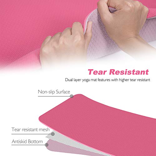 41CQoG5INrL Toplus Thick Yoga Mat Non Slip, Premium Exercise, Fitness