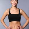Patelai 2 Pack Womens Padded Sports Bra Cross Back