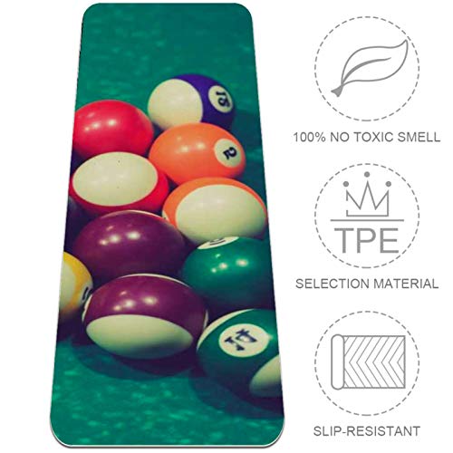 Yoga Mat - billiards - Extra Thick Non Slip Exercise, Fitness Mat