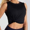 Ice Silk Workout Tops for Women Quick Dry Muscle Gym
