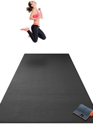 Premium Extra Large Exercise Mat - 10' x 4' x 1/4" Ultra Durable