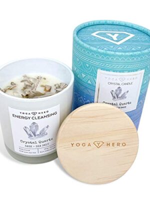 Yoga Hero Crystal Candle, Soy Wax Candle