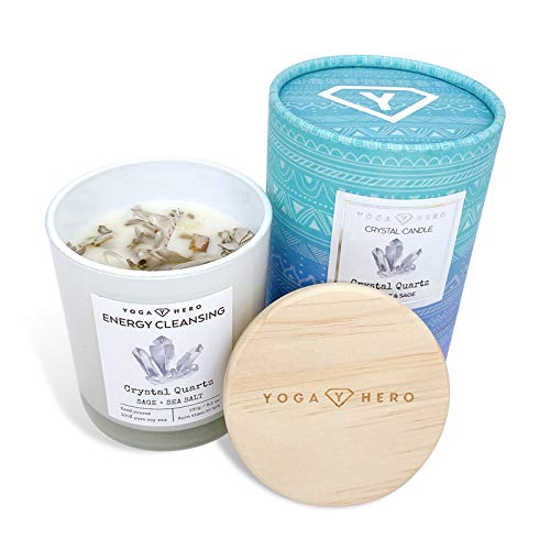 Yoga Hero Crystal Candle, Soy Wax Candle