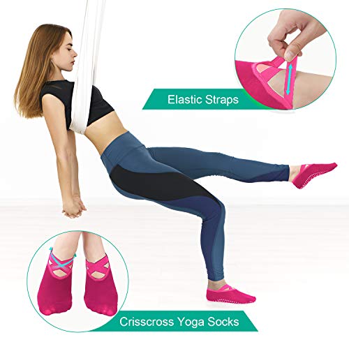 41FlRpc7bpL SEVENS Yoga Socks for Women Non Slip Grip Socks