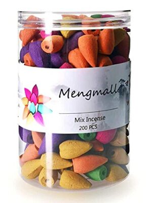 200 pcs Backflow Incense Cones, Mixed Natural Scents for Spa