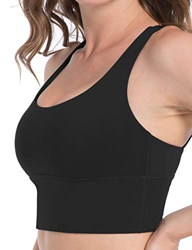41H6QmFi2VL OXZNO Strappy Padded Sports Bras for Women