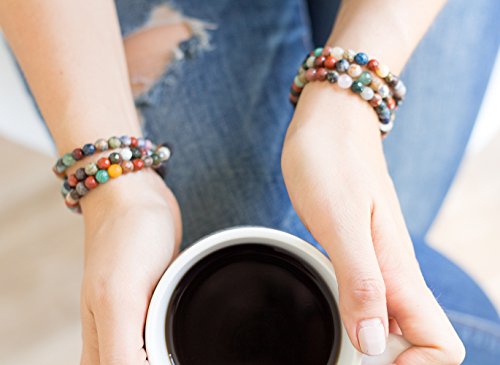 41HKGr3KOKL.SL1500 Terra Wrap Essential Oil Bracelet - Aromatherapy and Handmade Jewelry for Balance, Clarity & Wisdom