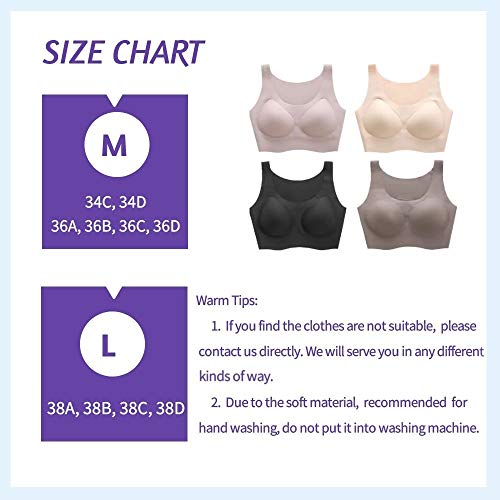 41HpiG7z4nL UOTJCNR Women's Seamless Wireless Invisible Bra