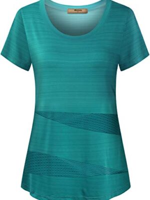 Miusey Athletic Shirts Women,Ladies Yoga Tops Outdoor