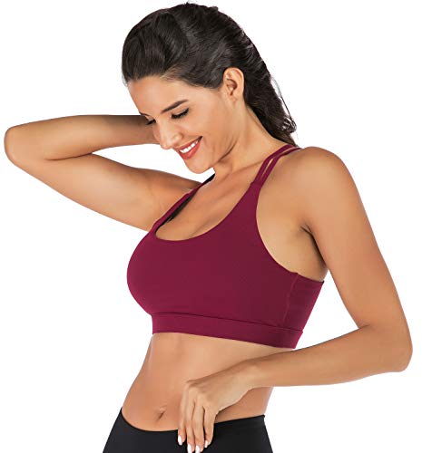 41IuXEuMZwL RUNNING GIRL Strappy Sports Bra for Women