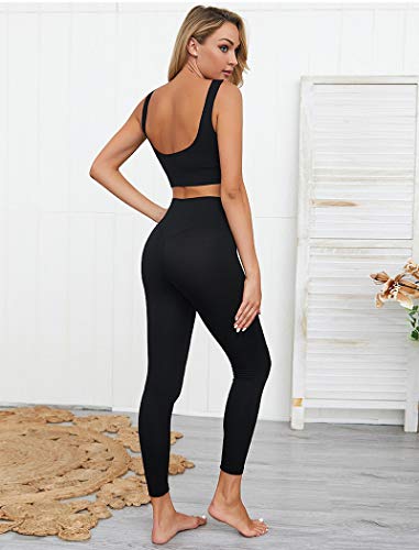 41JP5bdGp2L Yoga Outfits Sports Bra and Leggings Set