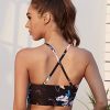 KerryKreey Womens Longline Sports Bra Strappy