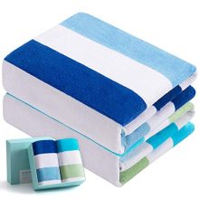 WIIKWEEK Luxury Large Beach Towels, Plush Velour 100% Cotton