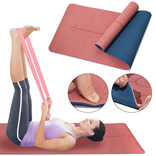 41KNomfs1vL Yoga Mat Non Slip with Alignment Marks