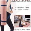 Yoga Mat with Strap, 1/3 Inch Extra Thick Yoga Mat