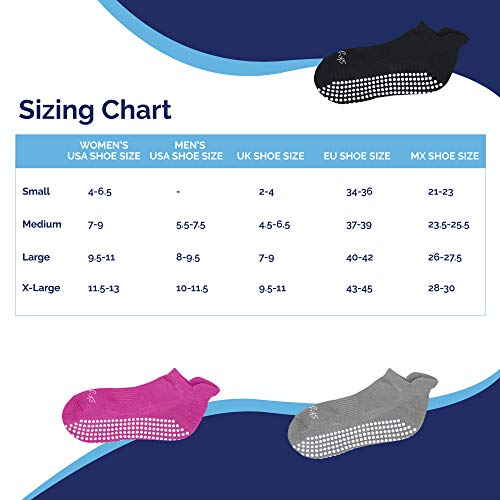 41KVTvKtr9L Skyba Non-Slip Socks for Women - Enhance Your Grip in Yoga, Barre, Pilates, or Any Slippery Surface - 2 Pairs (Women's Shoe 9.5-11/Men's 8-9.5)