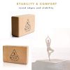NOVO Wellbeing Cork Yoga Block 2 Pack with Bag