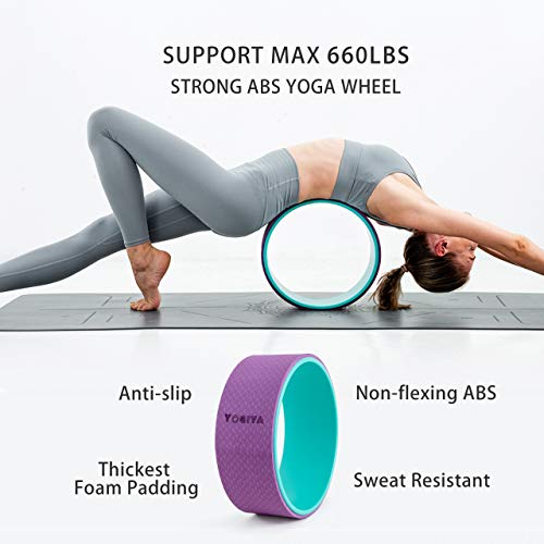 YOGIYA Yoga Wheel + 2 EVA Foam Yoga Blocks