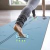 Heathyoga ProGrip Non Slip Yoga Mat with Alignment Lines