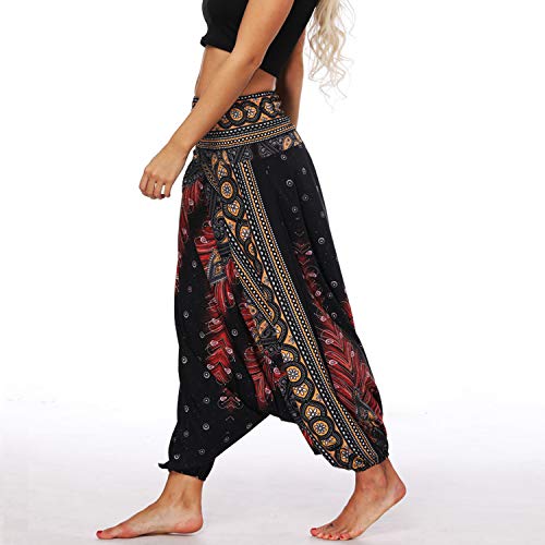 41MD89frswL Lu's Chic Women's Harem Yoga Pants Palazzo Baggy