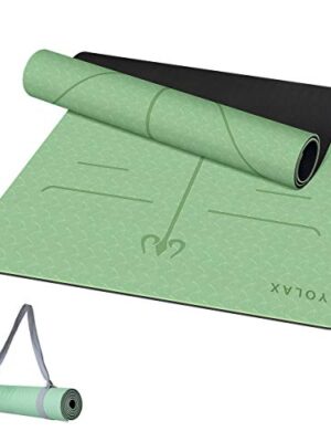 Non Slip Yoga Mat for Home, YOLAX Eco Friendly TPE