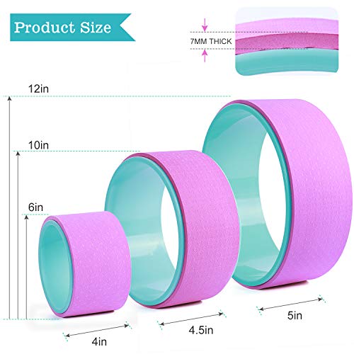 41MjzjnYvYL ADKINC Yoga Wheel Set 3 Pack, ABS Yoga Wheel for Stretching