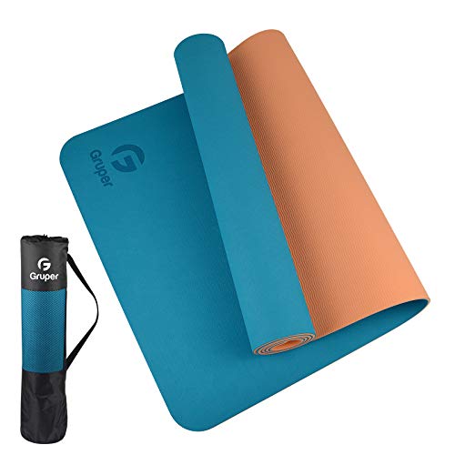 Gruper Yoga Mat Non Slip,TPE 6MM 8MM Thick Exercise Mat