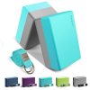 Non-Slip Surface Yoga Block 2 Pack with Yoga Strap