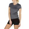 Exercise Shirts for Women: Stay Cool and Stylish in V-Neck Yoga Tops, Ideal for Gym, Running, and Fitness (Size M, Charcoal)