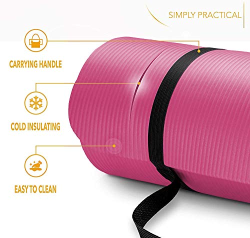 41Ni138u4sL Yoga Mat 10mm NBR Non-Slip Yoga Mat