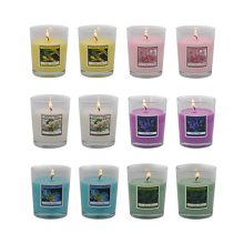 Set of 12 Scented Candles with 6 Fragrances