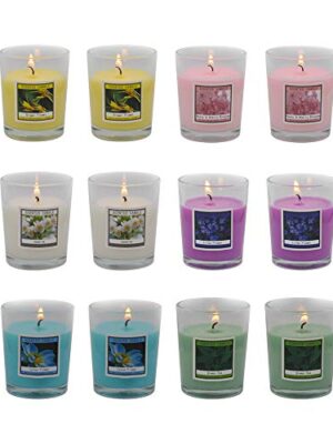 Set of 12 Scented Candles with 6 Fragrances