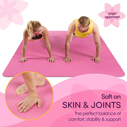 41PFb5bRbCL Pink Large Yoga Mat Extra Thick Gym