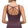 Lemedy Yoga Tank Top Built in Shelf Bra Racerback Pads
