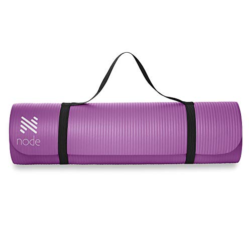 41PPPh-FyqL Node Fitness Yoga Mat - 1/2" Extra Thick with Carrying Strap