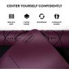 SACRED CORE Yoga Mat - Extra Grip Reversible, Non-Slip, Eco-Friendly, with Central Alignment Lines for Perfect Poses - Lightweight & Comfortable (Purple Plum)