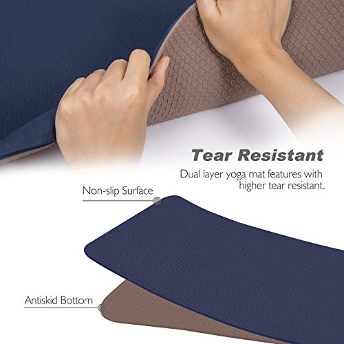 41Q2RPIfVCL TOPLUS Yoga Mat, Upgraded 1/4 inch Non-Slip Texture