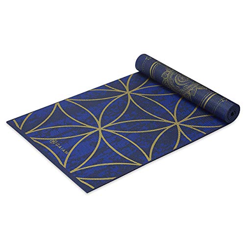 Gaiam Yoga Mat Premium Print Reversible Extra Thick Non Slip