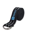 A AZURELIFE Premium Polyester Cotton 2 in 1 Yoga Mat Strap, Adjustable Yoga Mat Carrier Sling for Carrying, Doubles As Yoga Strap/Stretch Bands with Metal D-Ring Buckle for Stretching