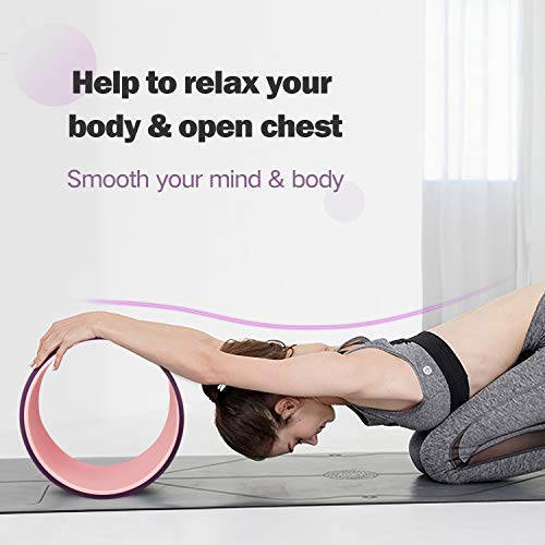 41QqZI8zlrL Ultimate Yoga Wheel for Back Pain Relief & Flexibility – 13 Inch with Thickened Cushion for Comfortable Stretching