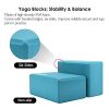 REEHUT Yoga Block 2 Pack and Metal D Ring Yoga Strap