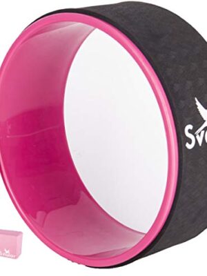 Get the most out of your stretching: The Yoga Wheel Set with Strap and Block - Spine Roller Wheel, Back Stretcher Ring for Pain Relief, Dharma Yoga Stretch Circle and Essential Yoga Accessories.
