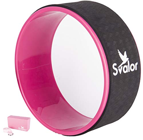 Spine Roller Wheel, Back Stretcher Ring for Pain Relief 1 Get the most out of your stretching: The Yoga Wheel Set with Strap and Block - Spine Roller Wheel, Back Stretcher Ring for Pain Relief, Dharma Yoga Stretch Circle and Essential Yoga Accessories.