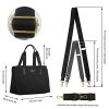 Large Gym and Work 2-IN-1 Tote Bag - Yoga Carryall Duffle Bag - Black
