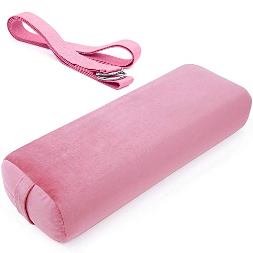 Yoga Bolster Pillow and 8 Feet Yoga Strap